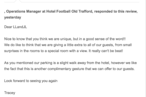 Hotel Football Tripadvisor Response